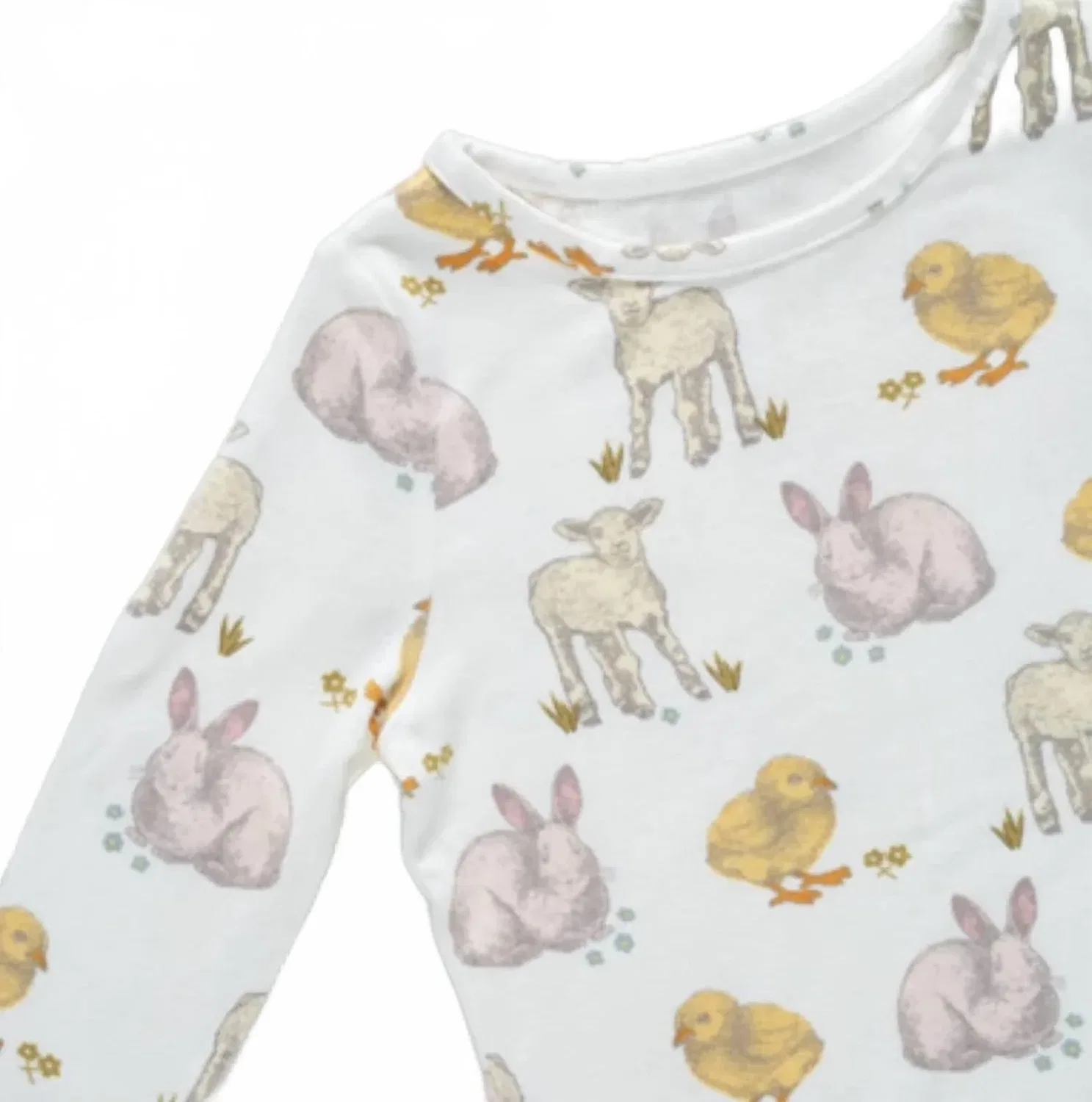 Детский пижамный комплект из бамбука с длинным рукавом Easter Friends Pink Chicken, Easter Friends — фото 3