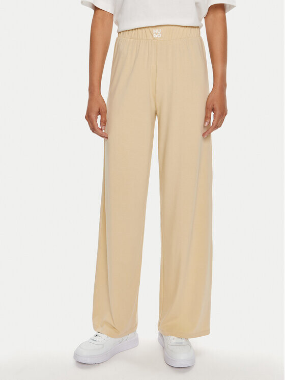 

Брюки из ткани regular fit Hugo, бежевый