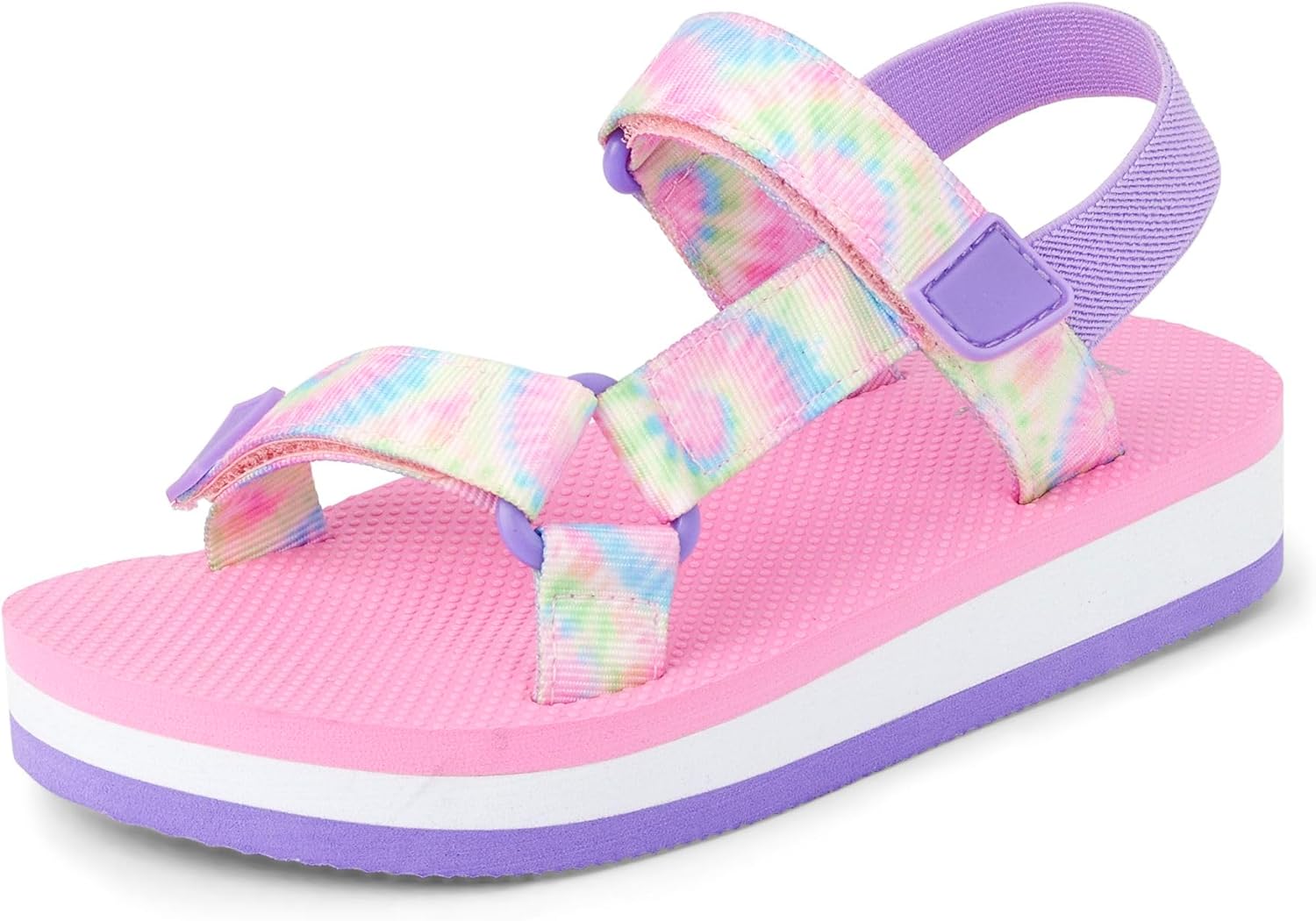 

Детские спортивные сандалии для девочек The Children's Place с регулируемыми ремешками, мультиколор