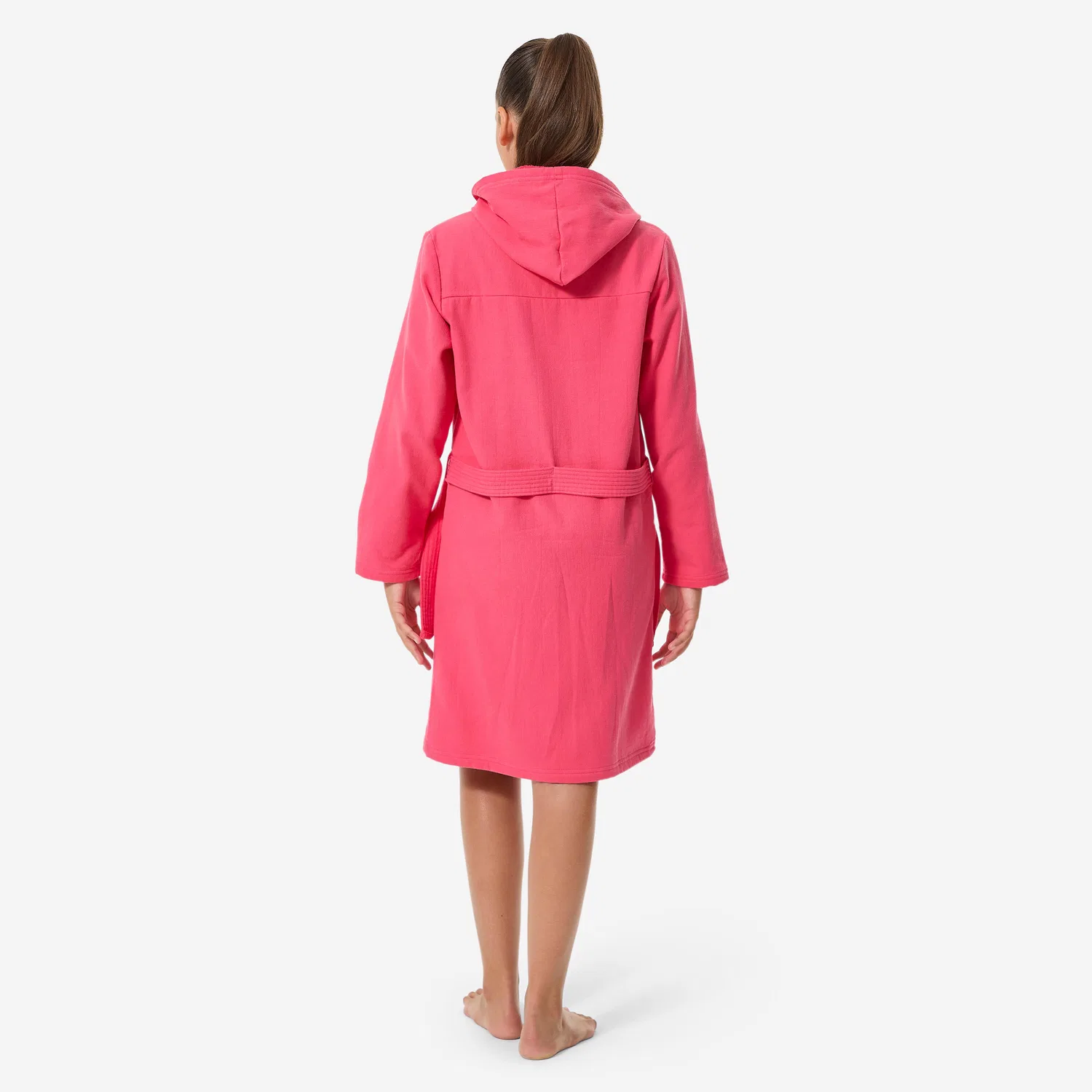 Детский хлопковый халат с капюшоном Decathlon, Granatapfelrosa — фото 4