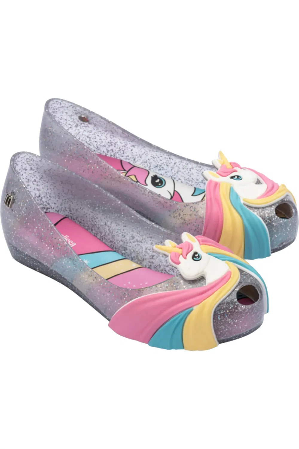 Детские туфли Мэри Джейн с блестками Ultragirl Mini Melissa, Glitter Clear/Pink