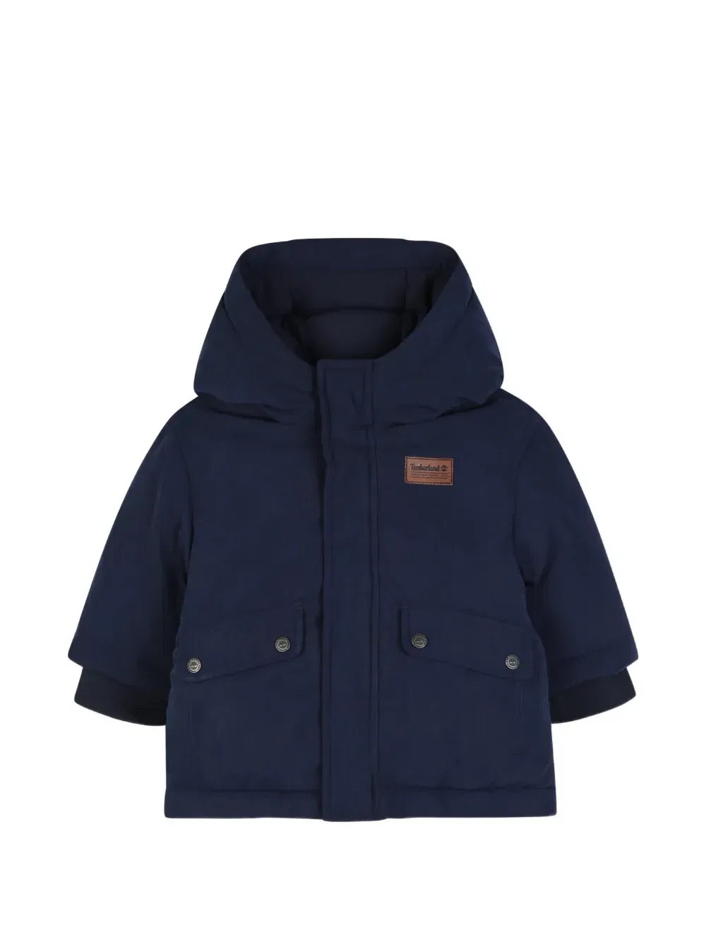 Парка с капюшоном и нашивкой-логотипом Timberland Kids, синий