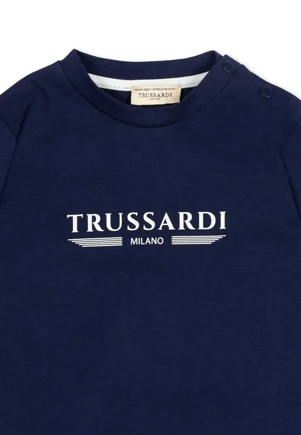 Футболка с принтом Tru Trussardi Junior, синий — фото 3
