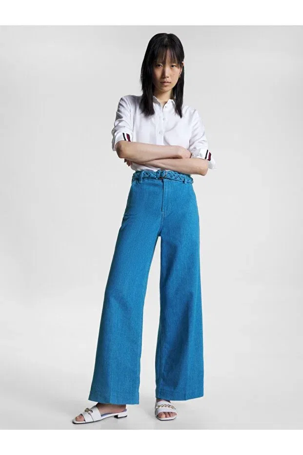 Женские джинсы с широкими штанинами Emmy Tommy Hilfiger, Lead Blue — фото 4