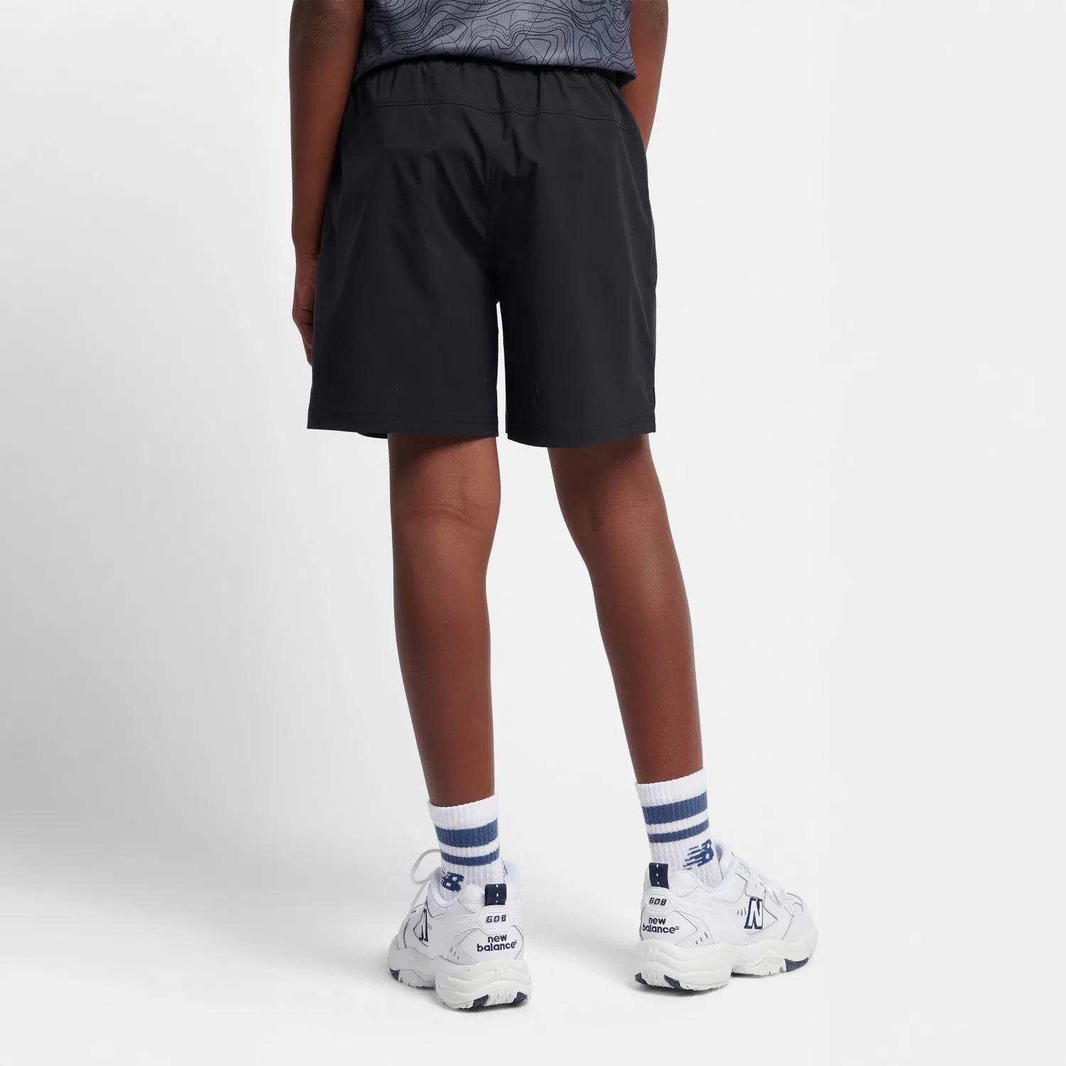 Детские спортивные шорты с светоотражающими деталями NB Essential Athletic New Balance, Black — фото 4