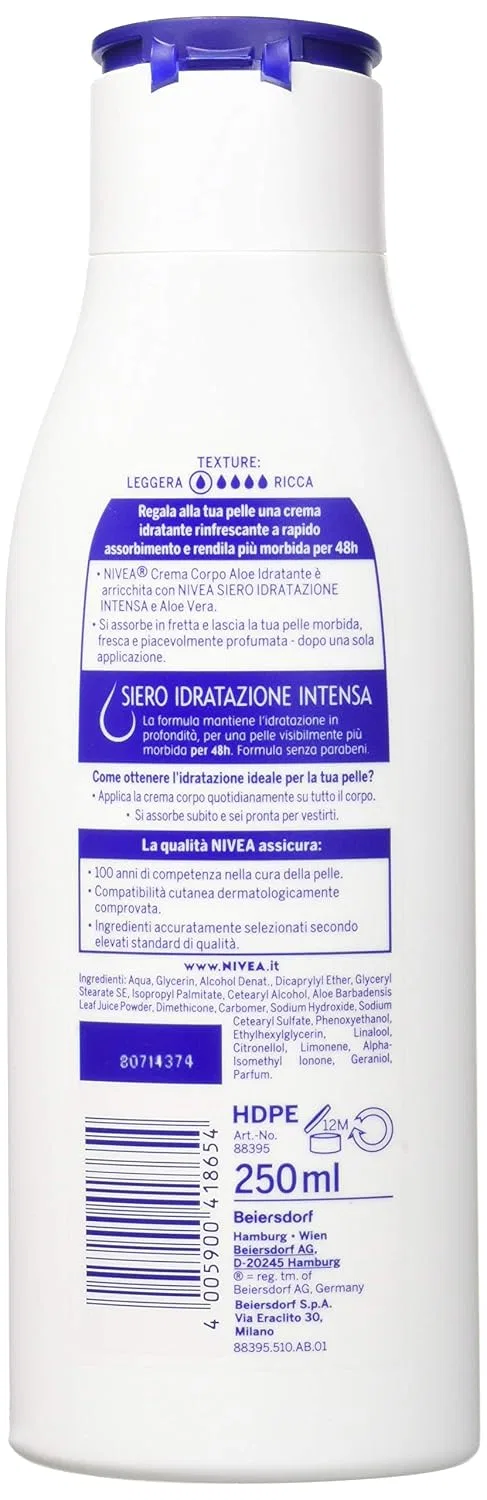 Увлажняющий лосьон для тела NIVEA Aloe, 250 мл — фото 2