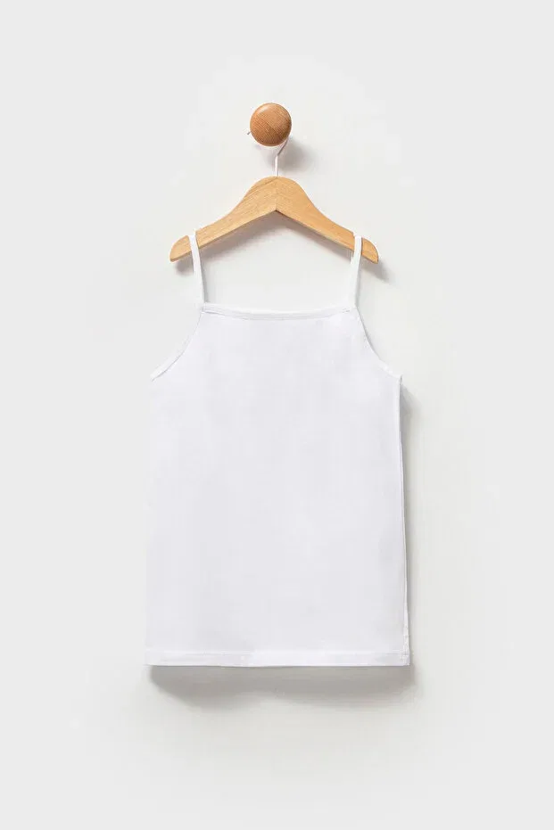 Детское для девочек топ на тонких бретелях U.S. Polo Assn., White — фото 4