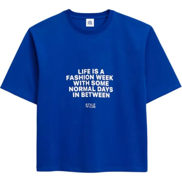 Детская футболка с круглым вырезом, синяя, ZARA, Blue