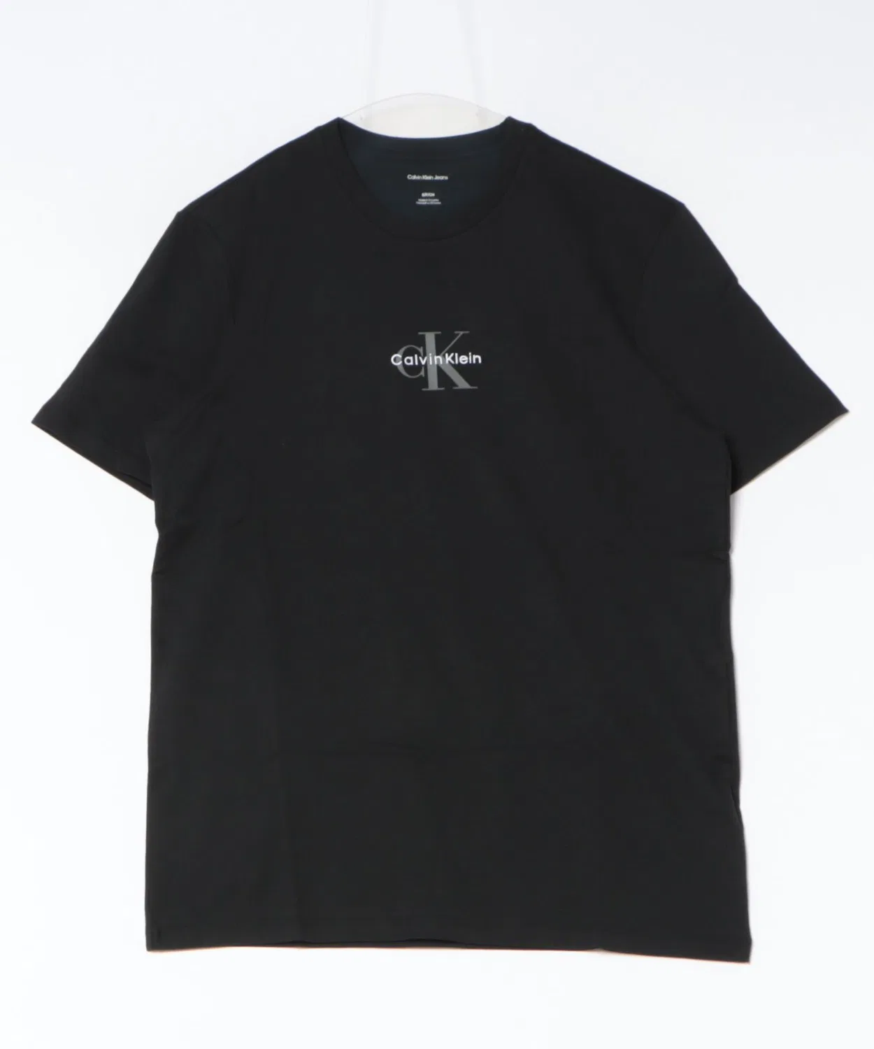 Мужская футболка с принтом Calvin Klein 30S Micro Monologo Graphic Tee, Black
