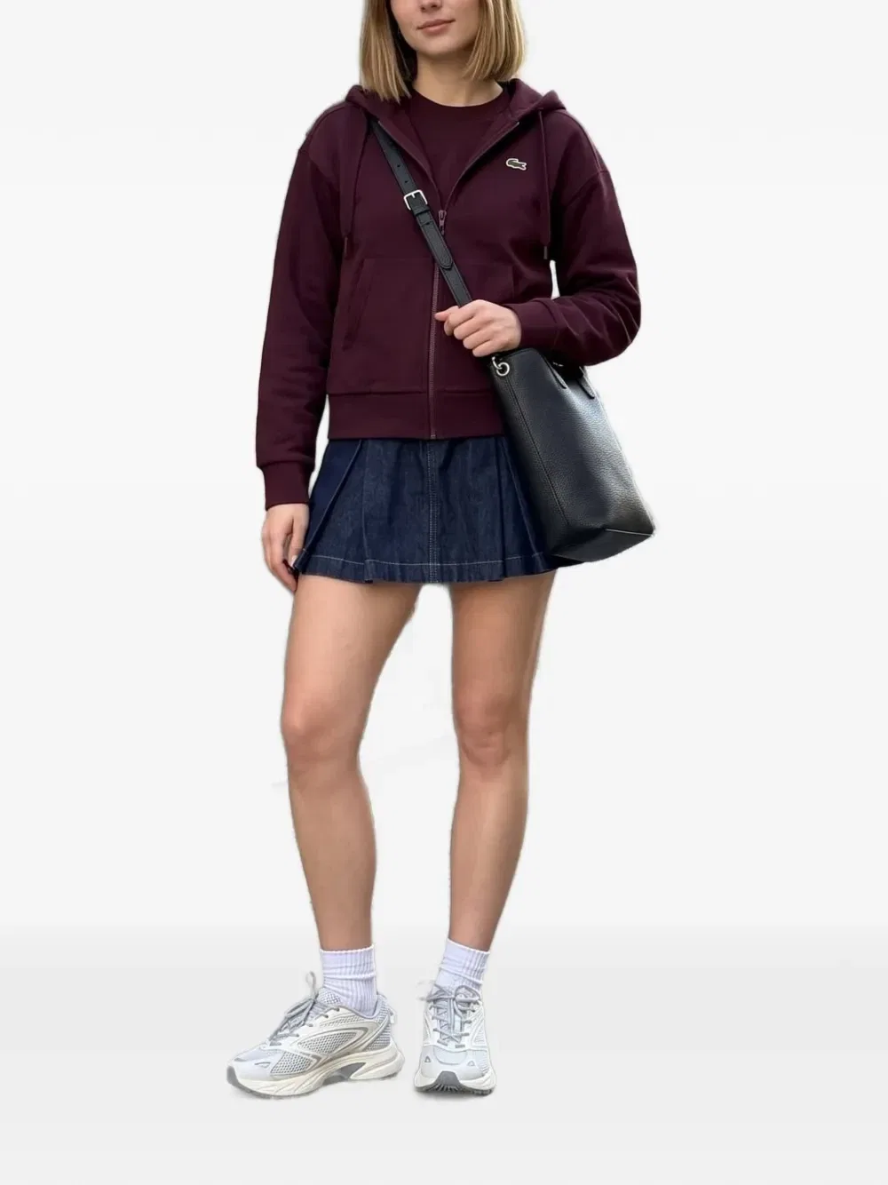 Толстовка на молнии с нашивкой-логотипом Lacoste, фиолетовый — фото 3