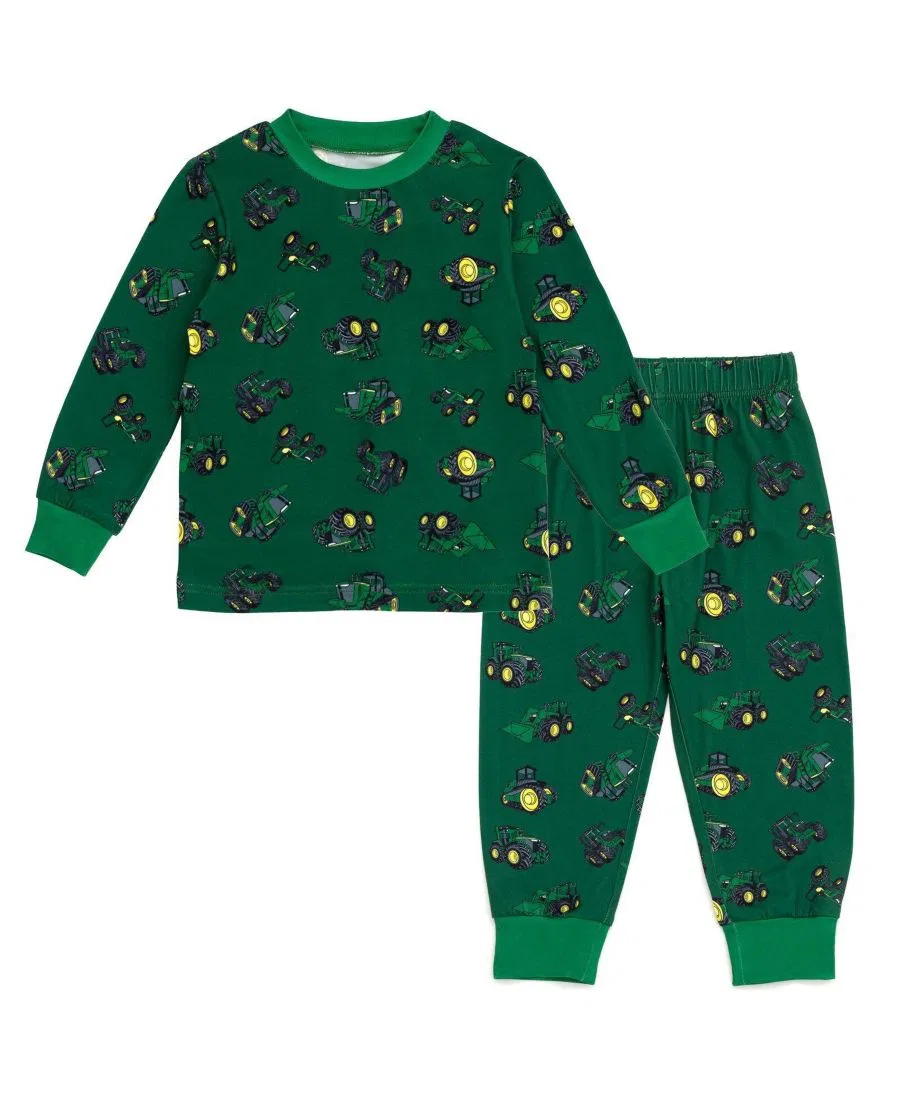 Детская пижама с принтом John Deere, Forest Green