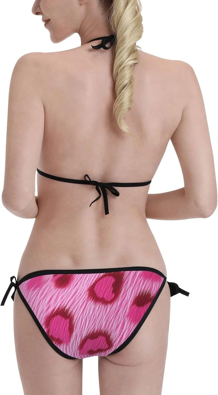 Женский бикини-комплект с принтом Pink Leopard, Pink Leopard — фото 3