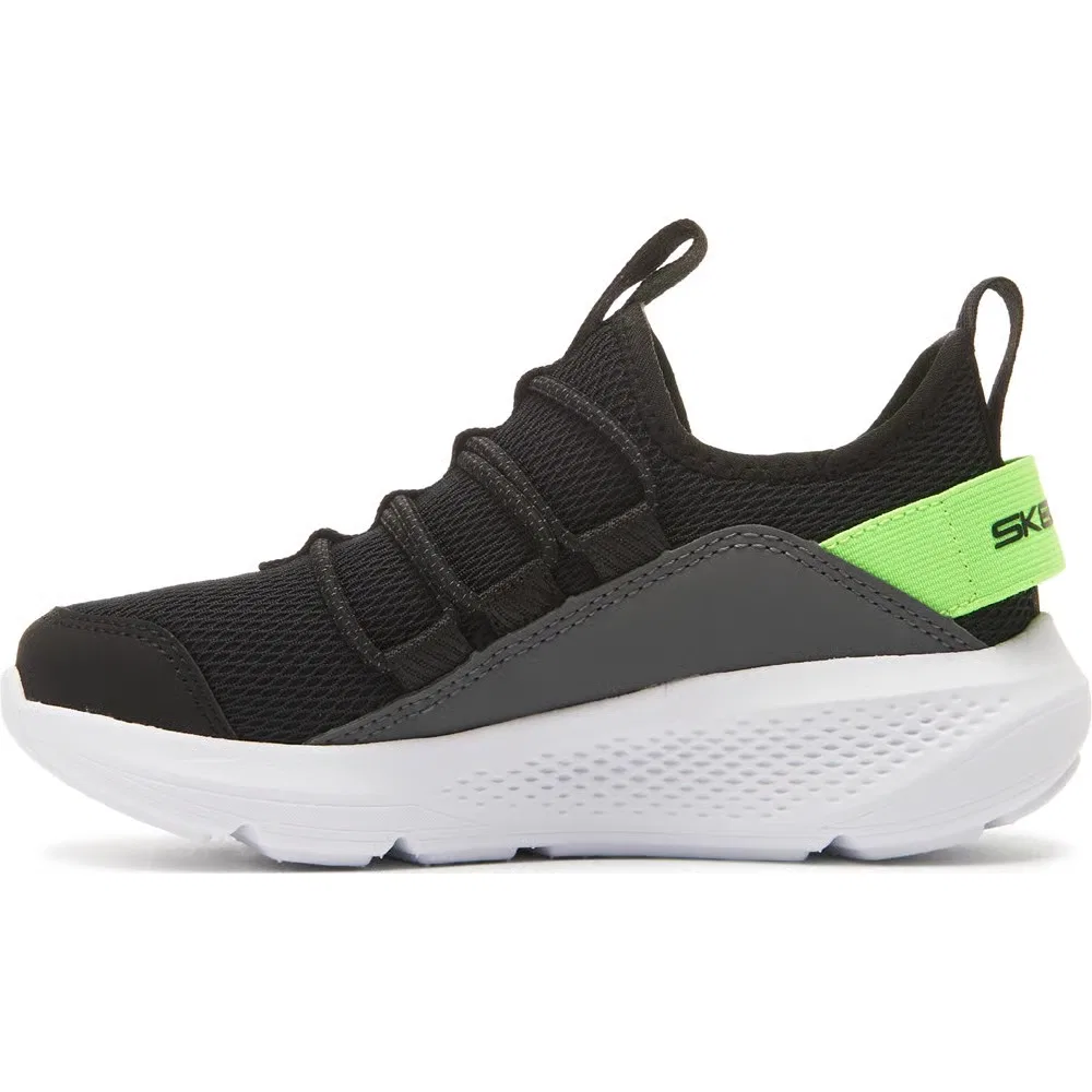 Детские слипоны Go Run Elevate Skechers, Black/Lime — фото 3