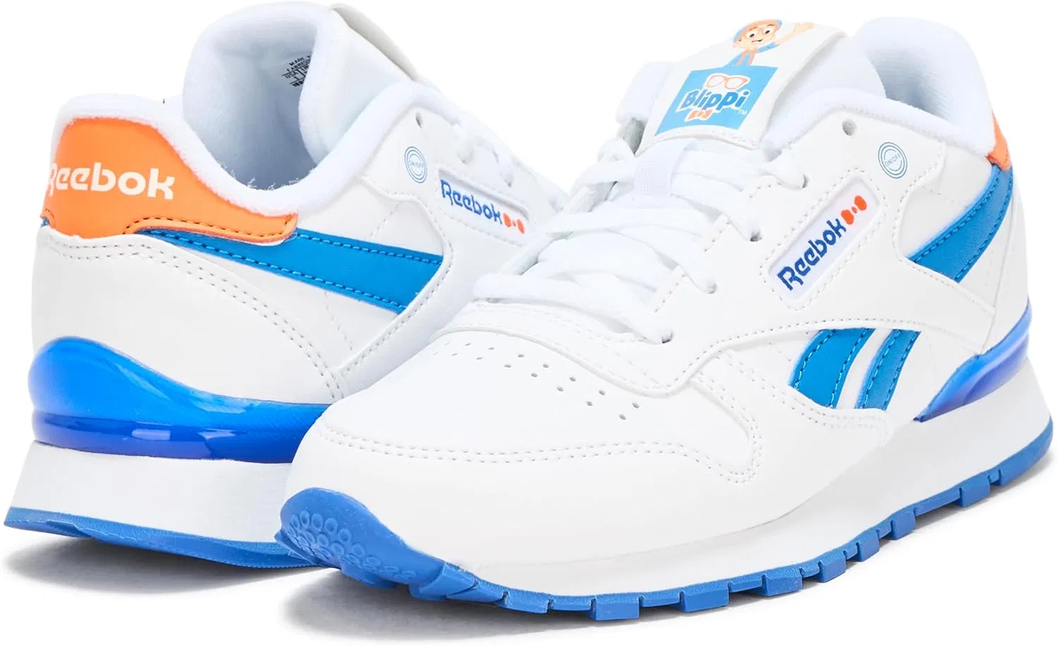 Детские кроссовки для мальчиков с принтом Blippi Reebok, White/Blue/Orange — фото 3