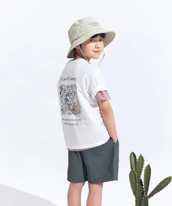 Футболка с коротким рукавом Sorona Tropical, Snowpeak Apparel Kids, белый