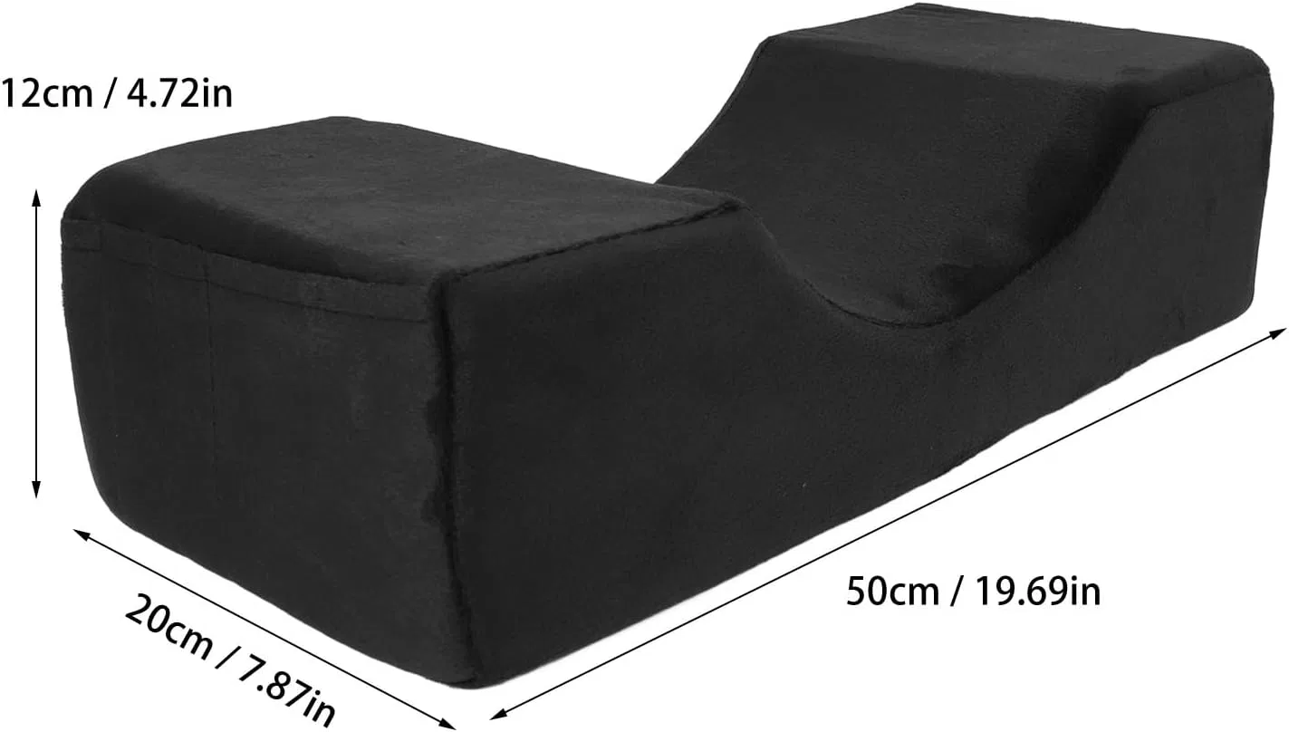 Подушка для ресниц U-образная, Memory Foam, Crystal Velvet, Black Riuulity — фото 2