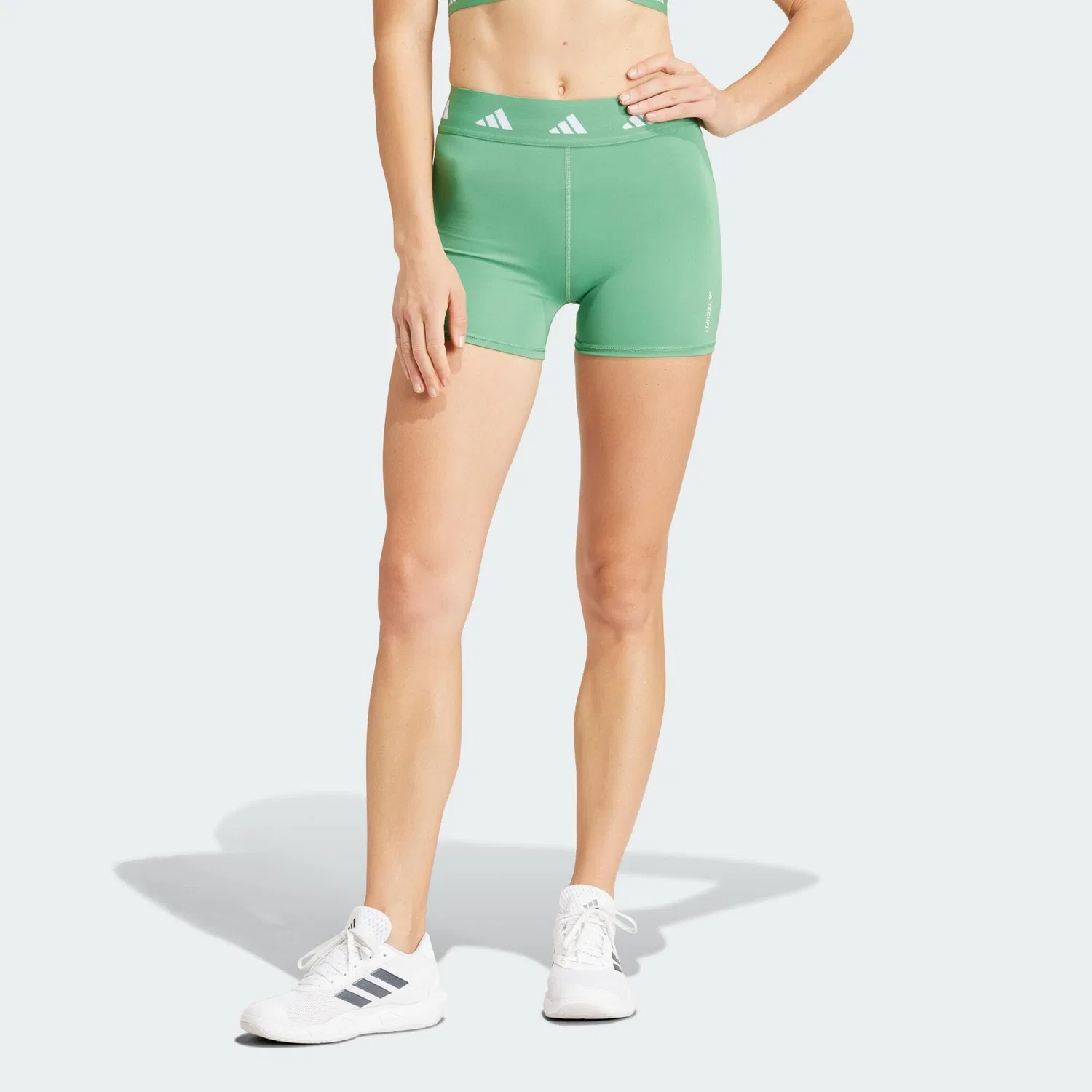 Женские леггинсы с компрессией Techfit Adidas, Salbeigrun