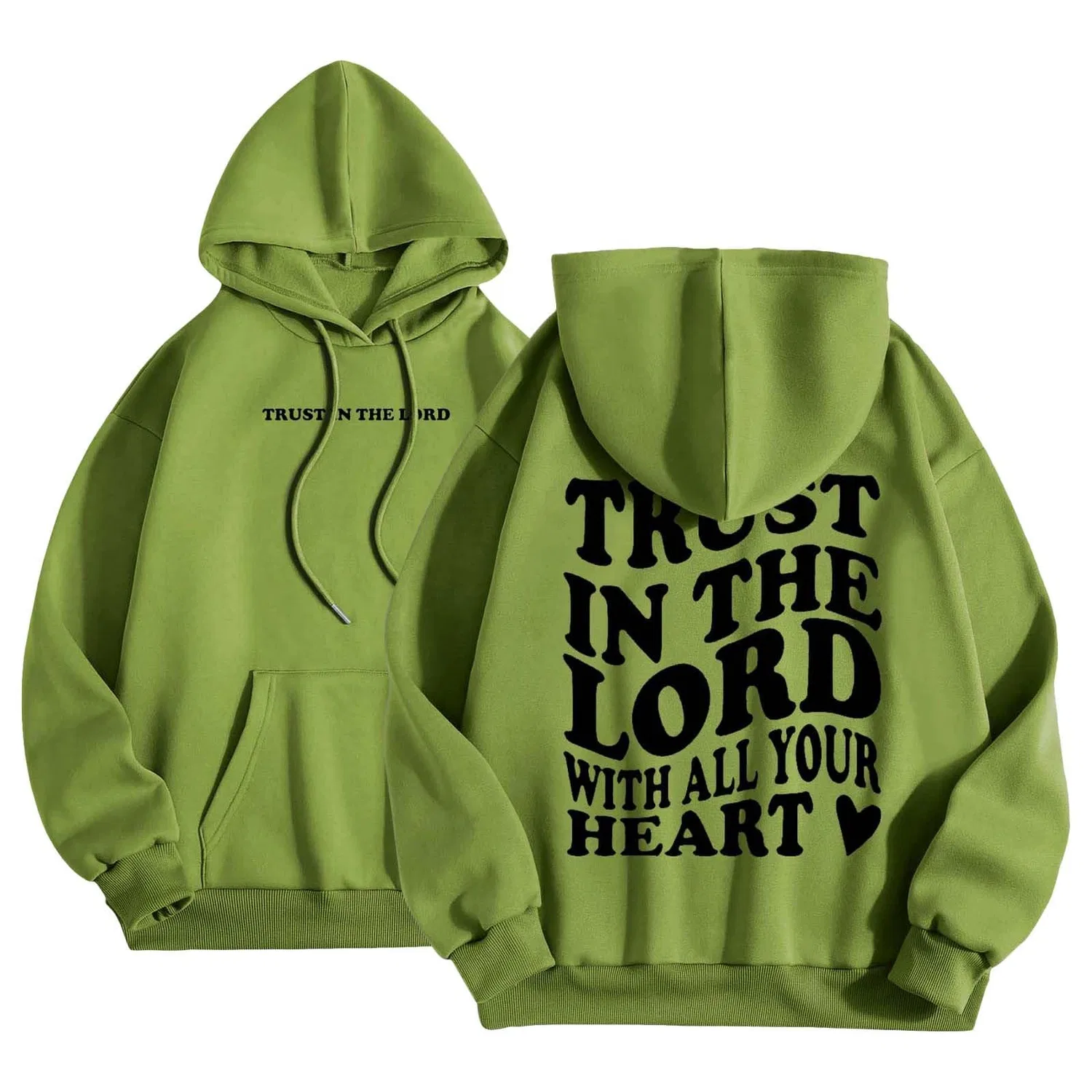 Женское худи оверсайз с принтом Jesus Loves You, Z02 Mint Green