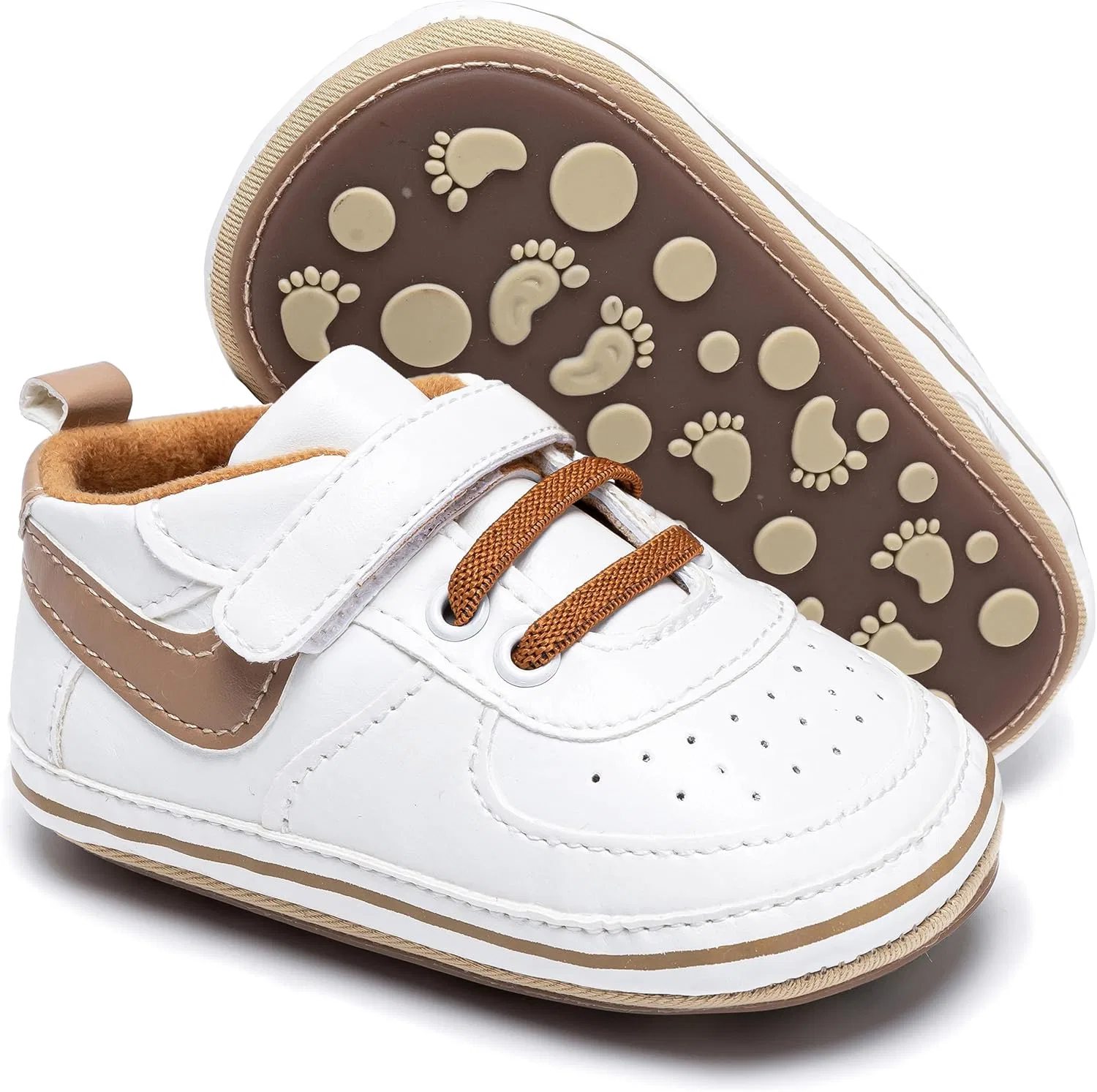Детские кроссовки для мальчиков и девочек с мягкой подошвой ZogCowy, White Khaki