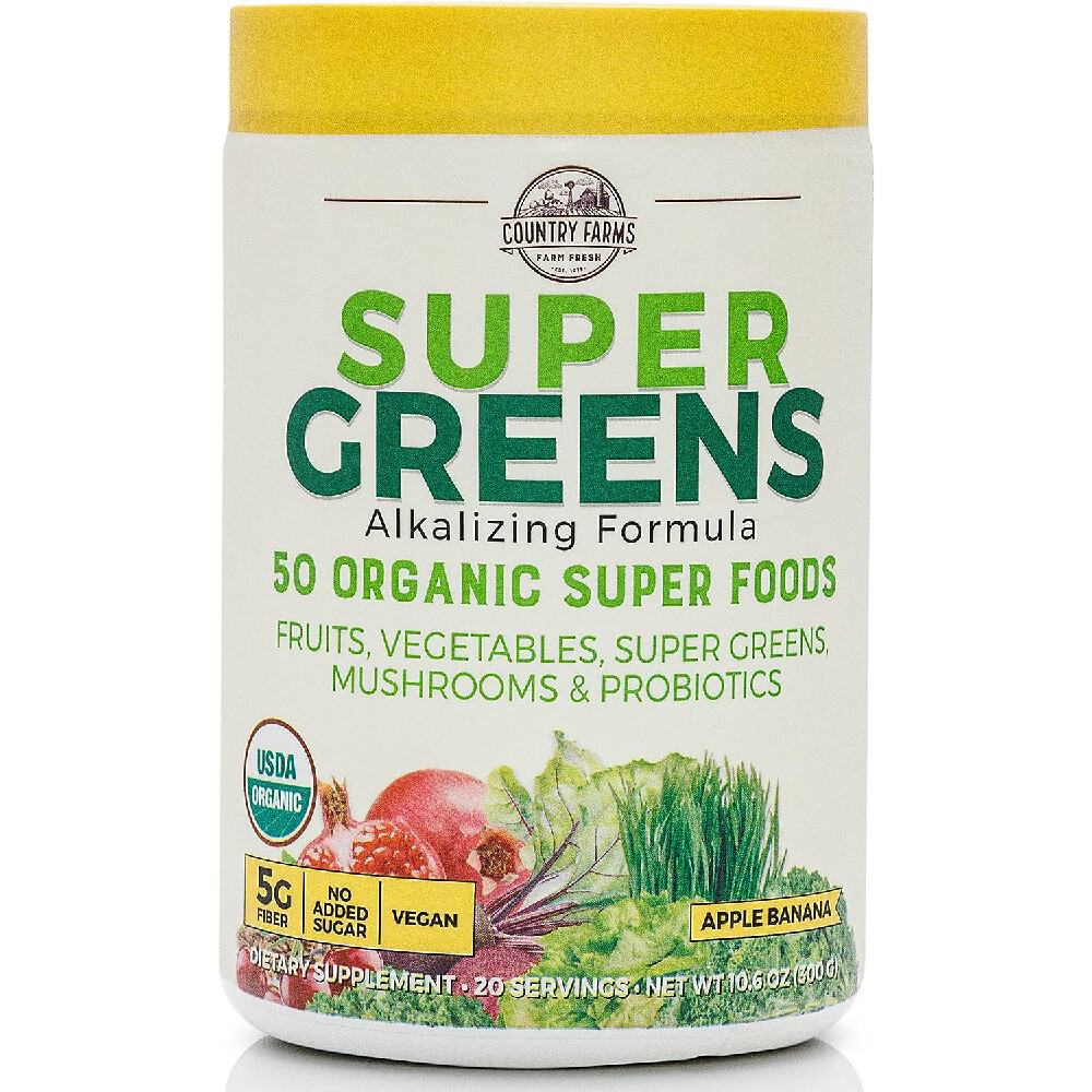 

Мультивитамин Country Farms Super Greens Natural Flavor яблоко, банан, 310мл