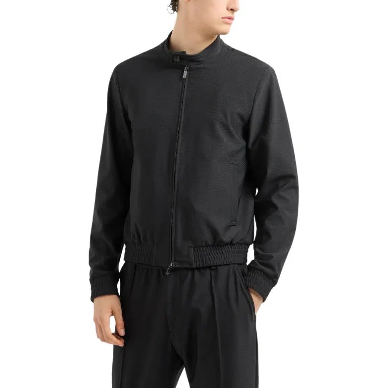Мужская куртка из технического сюсира EMPORIO ARMANI, Black — фото 4