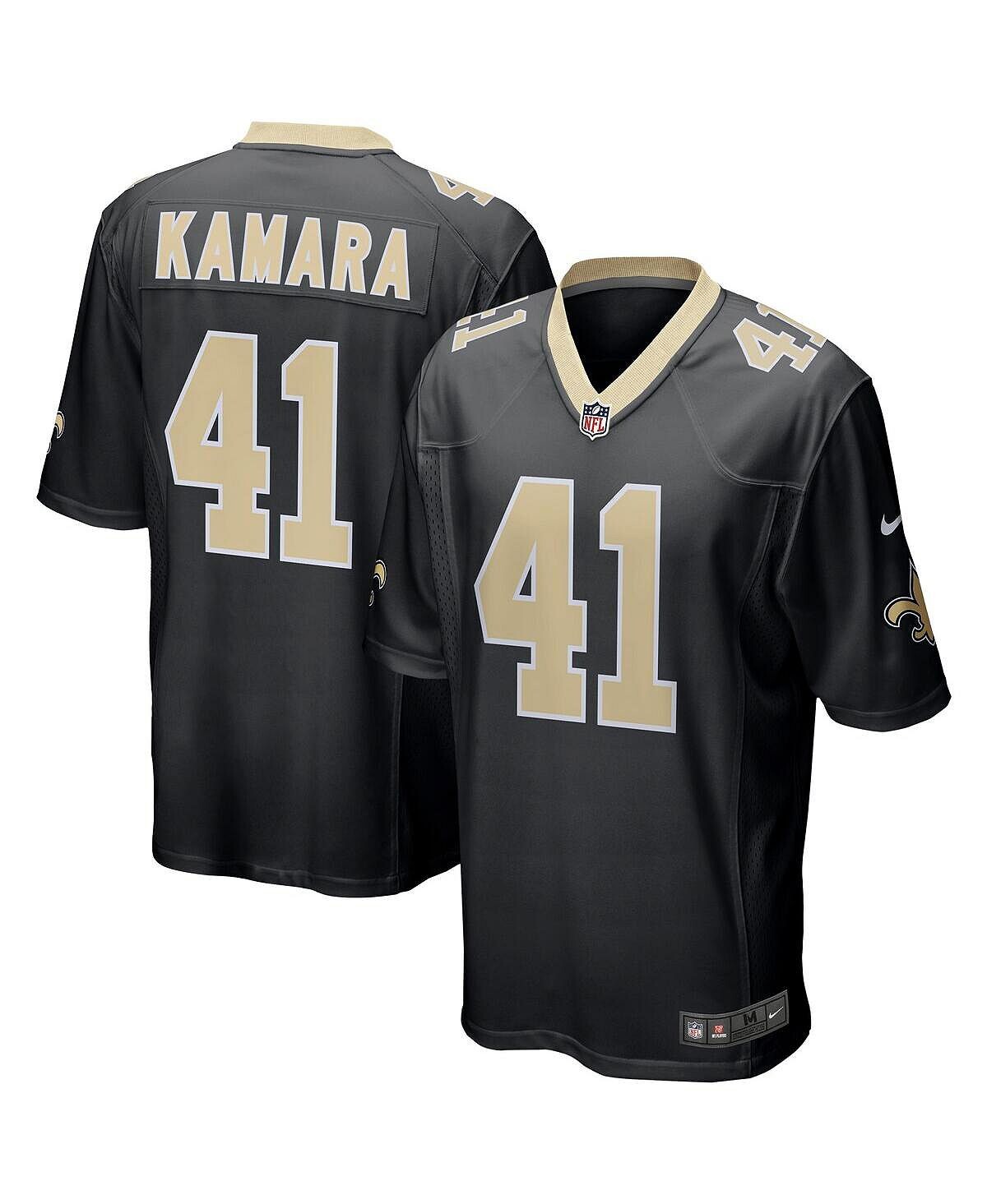 

Мужская футболка alvin kamara black new orleans saints game jersey Nike, черный