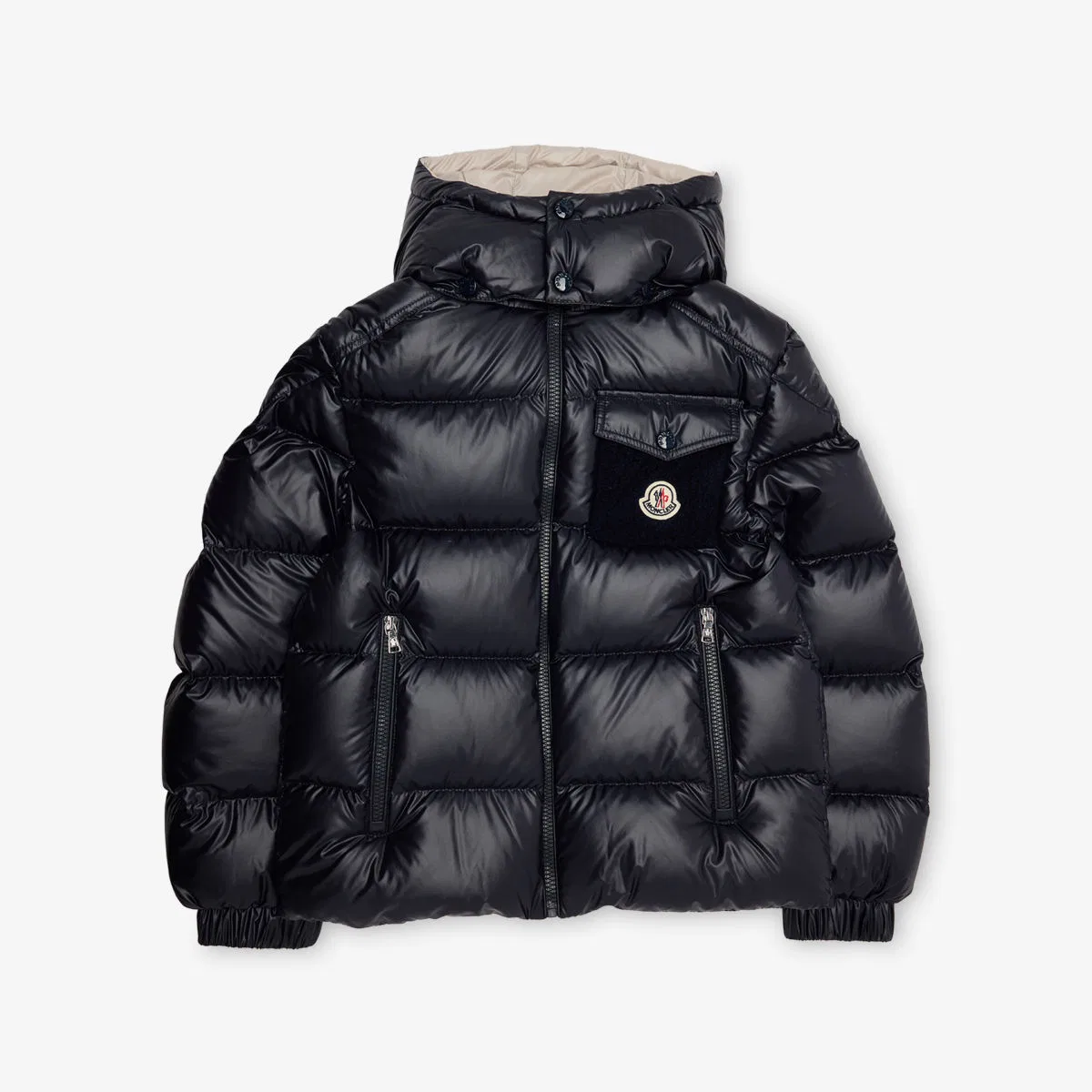 Пуховая куртка с капюшоном Yule для детей 4-14 лет Moncler, темно-синий