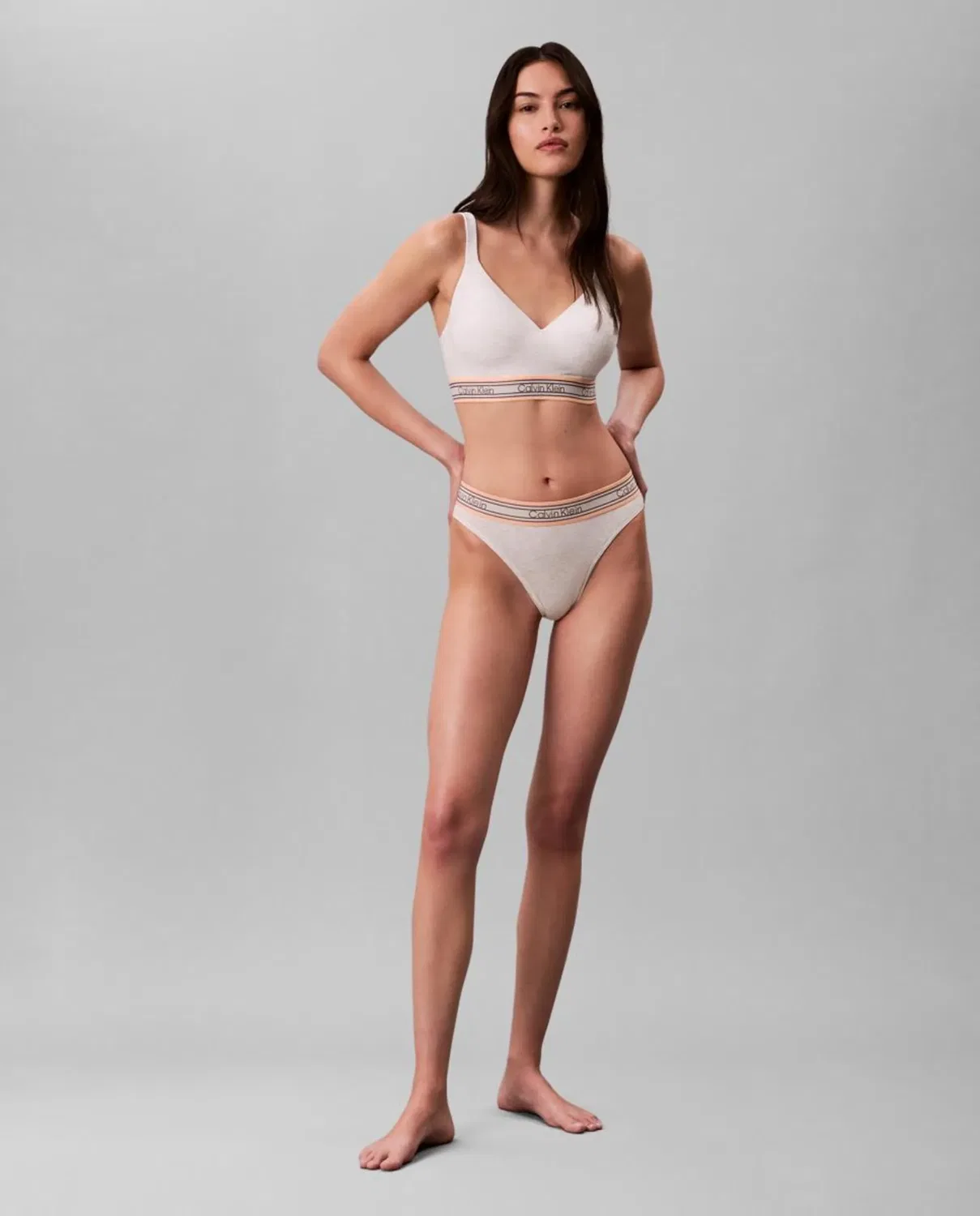 Женский бюстгальтер-бралетт из хлопка и модала ICON COTTON MODAL Calvin Klein, Серый — фото 3