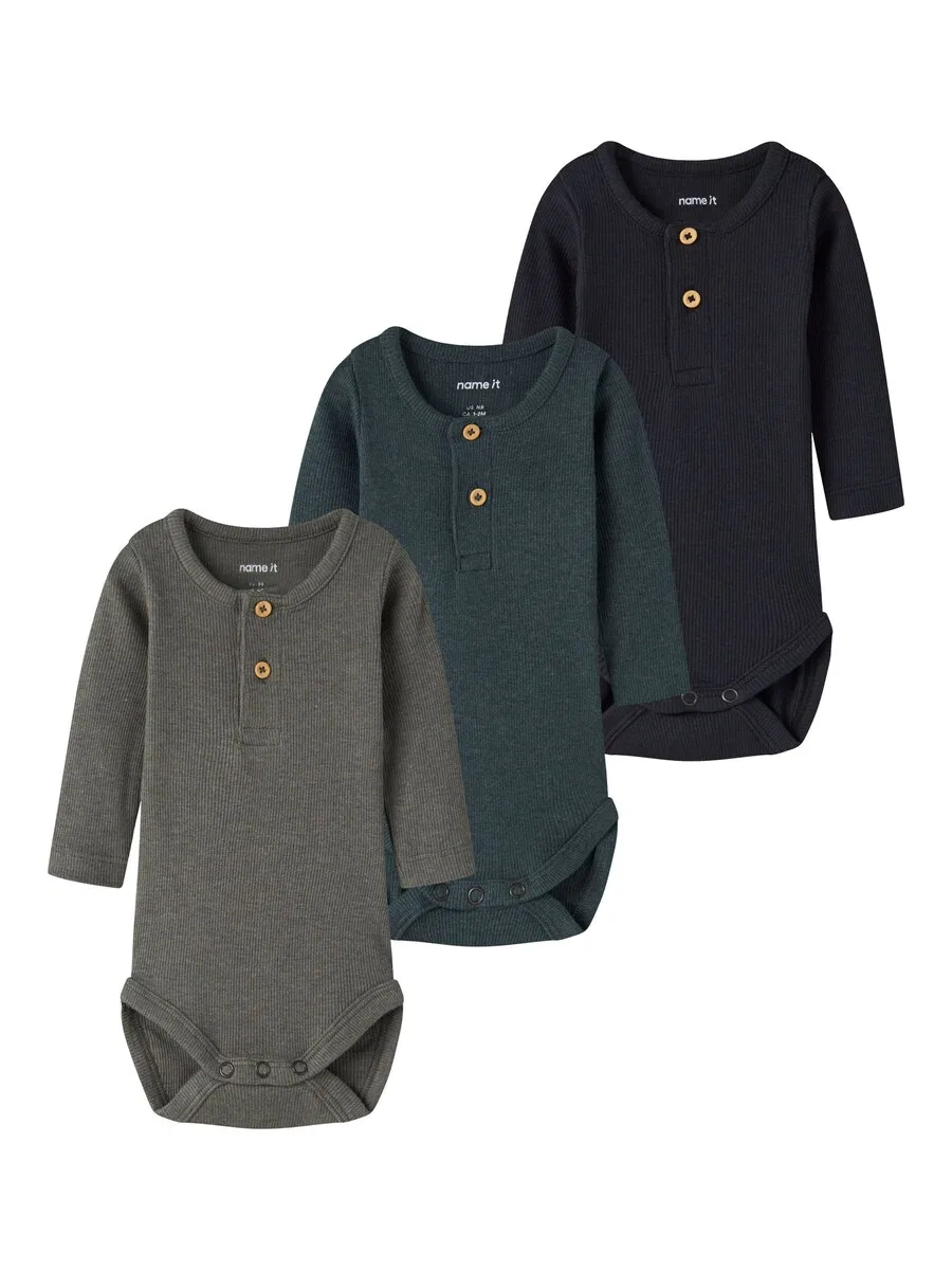 Комбинезон/боди NAME IT синего, коричневого и серого цветов