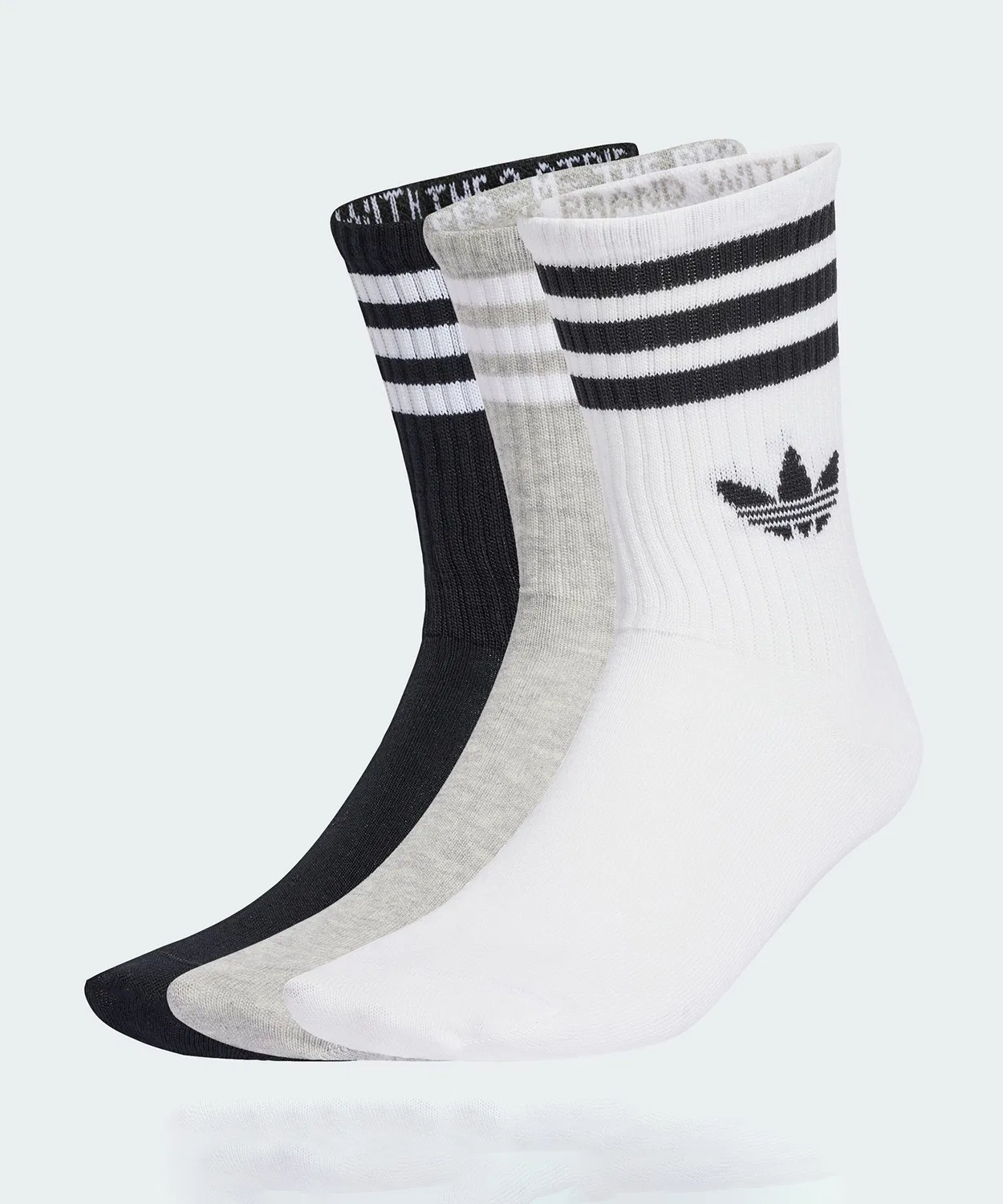 Мужские носки-гольфы с тремя полосками, комплект из 3 пар Adidas, White