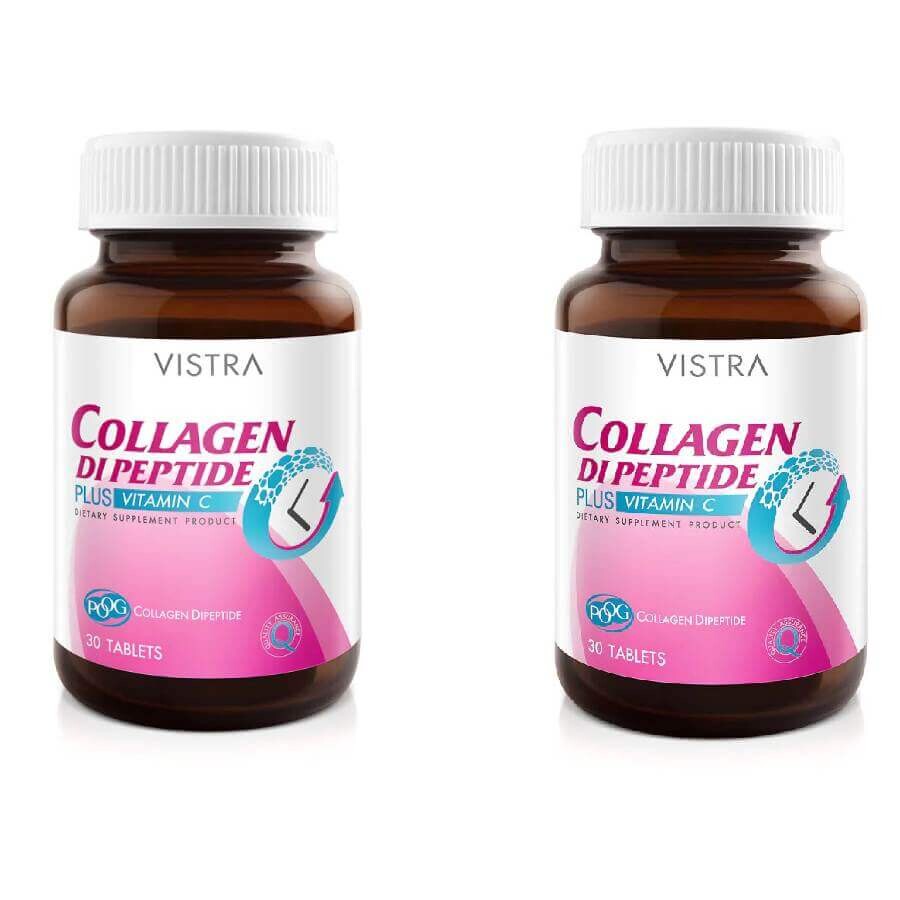 

Коллаген Vistra Collagen DiPeptide + Vitamin C, 2 банки по 30 таблеток