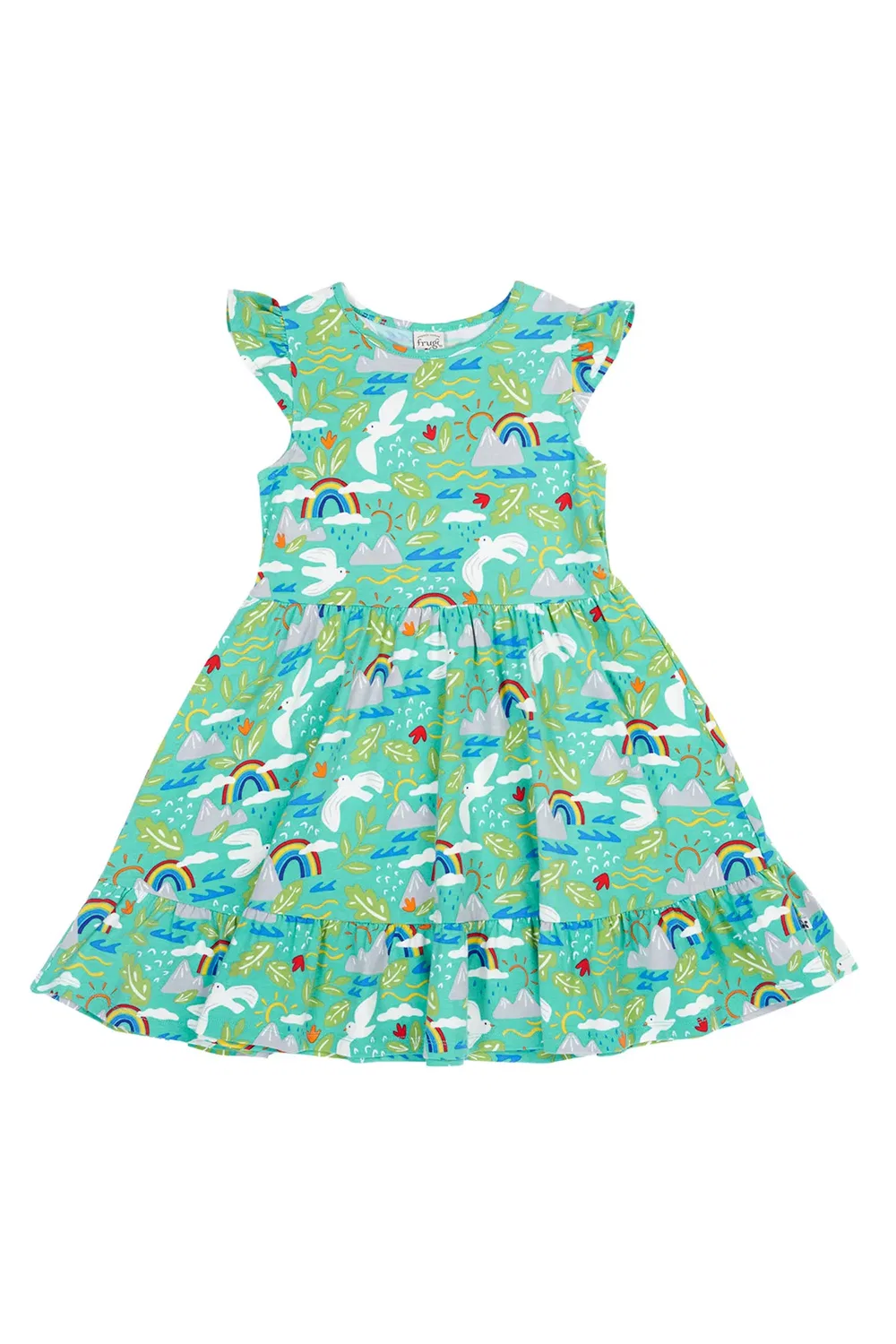 Детское платье для девочек Olivia Frugi, Aqua