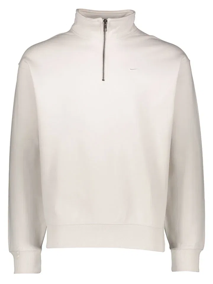 Мужская прямая толстовка с воротником-стойкой Nike, White