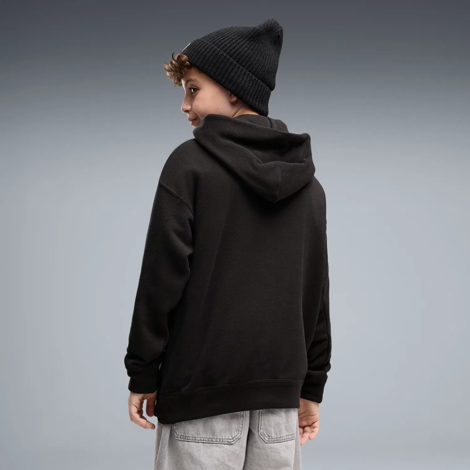 Толстовка большого размера для детей постарше Puma Essentials, Puma Black — фото 2