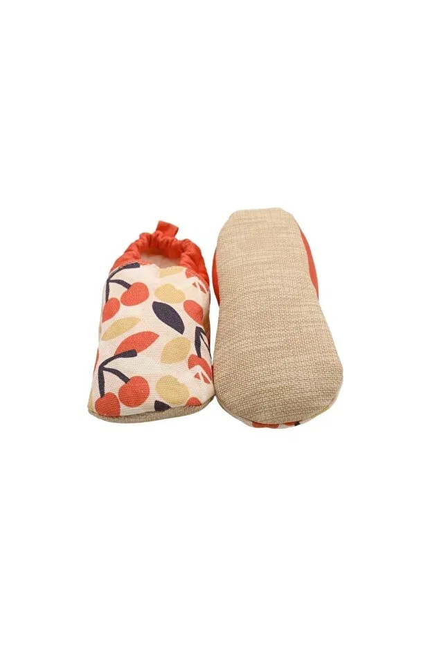 Детские ботиночки для новорожденных хлопковые Cherry First Step Non-Slip Baby Booties Morgedan, Red — фото 3