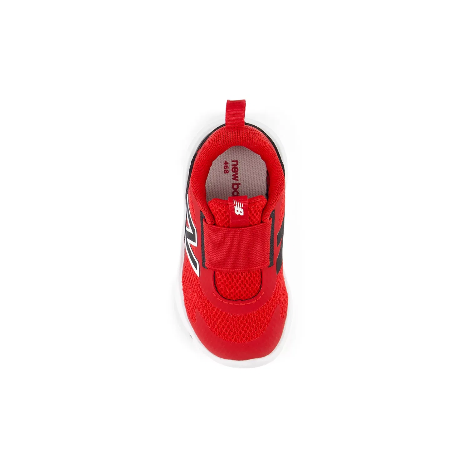 Детские кроссовки без шнуровки с дышащей сеткой 468 Slip On New Balance, Team Red With Black And White — фото 4