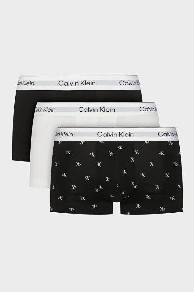 Мужские боксеры с принтом 3 шт Calvin Klein, Black-White-Black