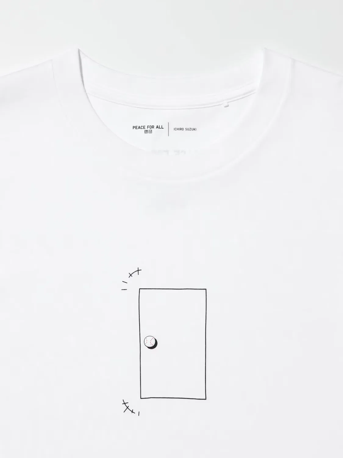 Футболка с коротким рукавом Uniqlo Ичиро Сузуки, с графическим принтом, белый — фото 4