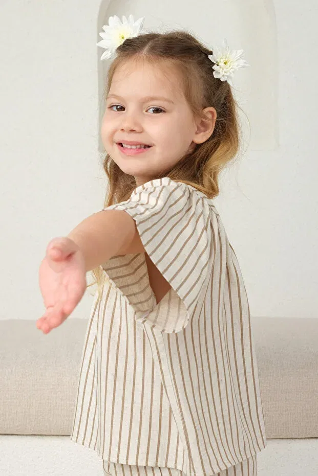 Детская рубашка для мальчиков с коротким рукавом Mioma Kids, Brown