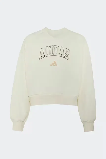 Худи детское с логотипом Adidas, бежевый