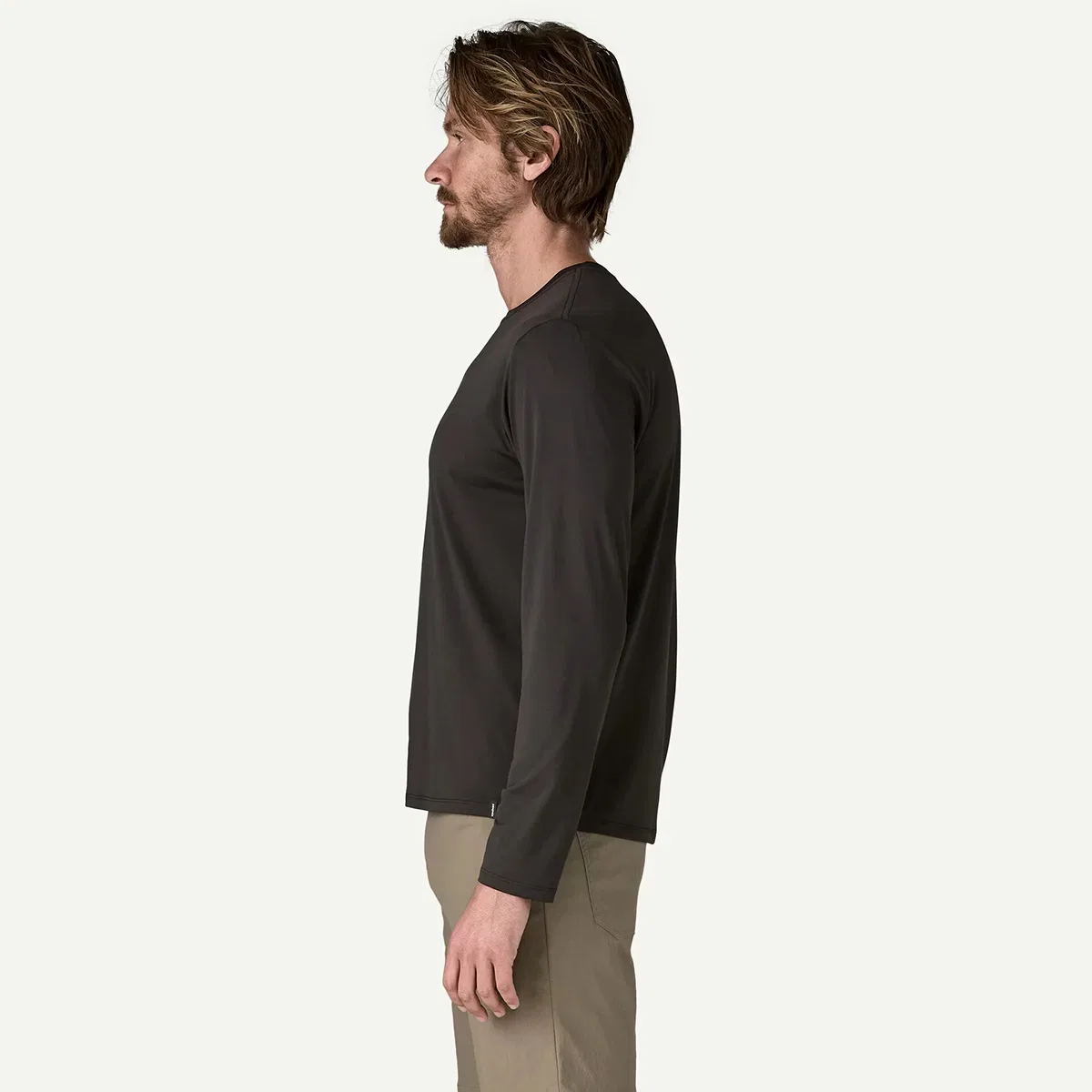 Мужская футболка с длинным рукавом Capilene Cool Daily Long-Sleeve Shirt Patagonia, черный — фото 2