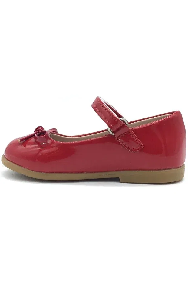 Детские туфли для девочек лакированные Nubebe, Red Patent Leather — фото 3