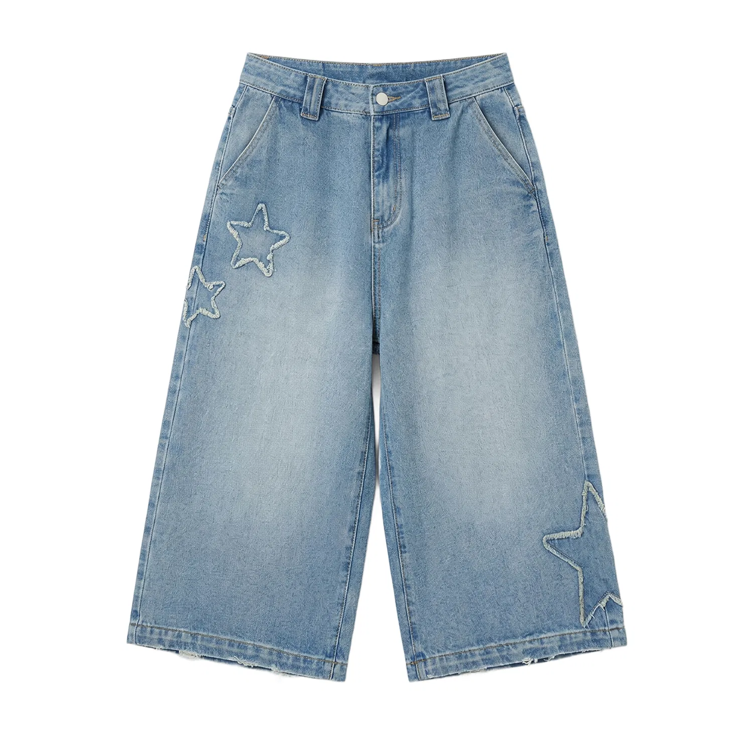Детские джинсовые шорты с потертостями NSTNEW START, Washed Blue — фото 3
