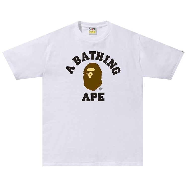 

Футболка BAPE College Tee 'White', белый