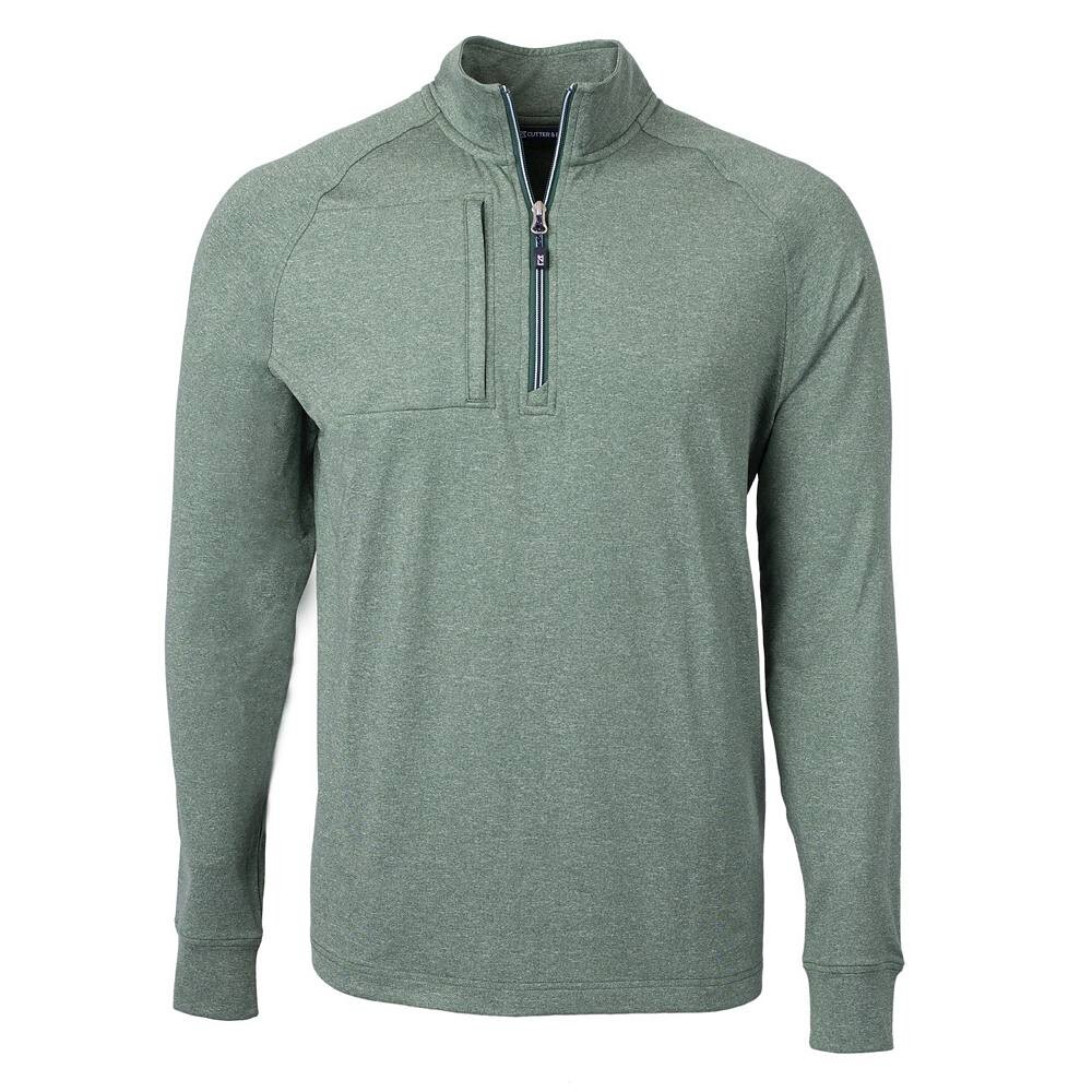 

Мужской пуловер с молнией на четверть Cutter & Buck Adapt Eco Knit Heather, цвет Hunter Heather