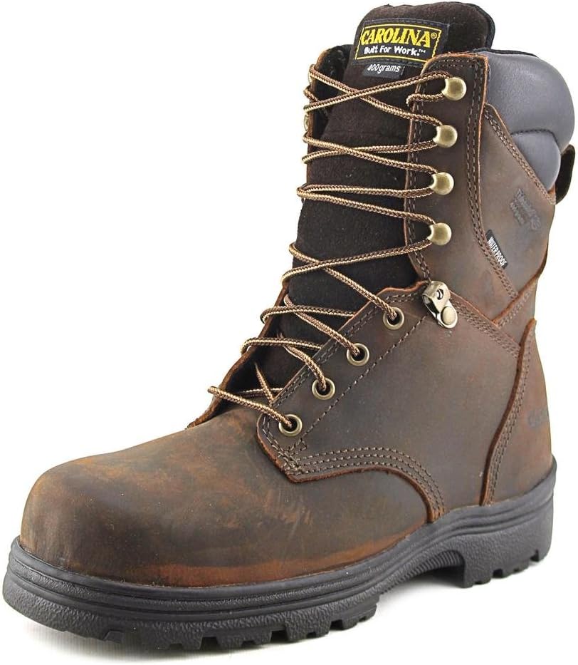 

Мужские ботинки Carolina Surveyor 8 с стальным носком, утепленные и водонепроницаемые, из кожи Gaucho Crazy Horse, с EH-оценкой, резиновая подошва против масла и скольжения, темно-коричневый