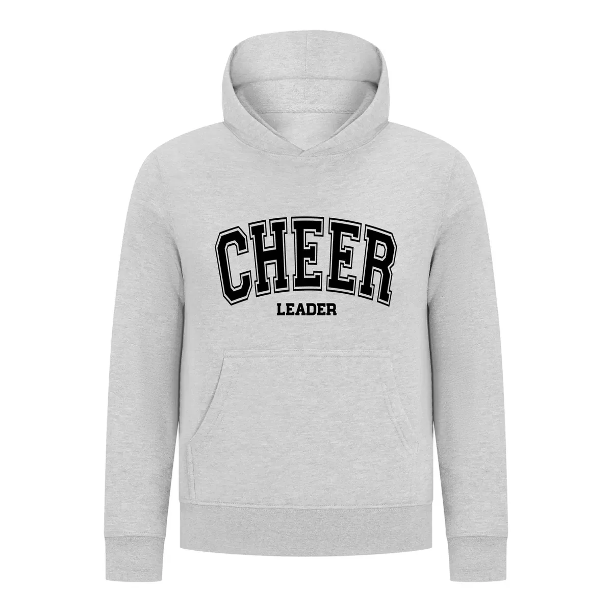 Детское худи для девочек с принтом Cheer Girl Bow Everyday Kids, Black — фото 4