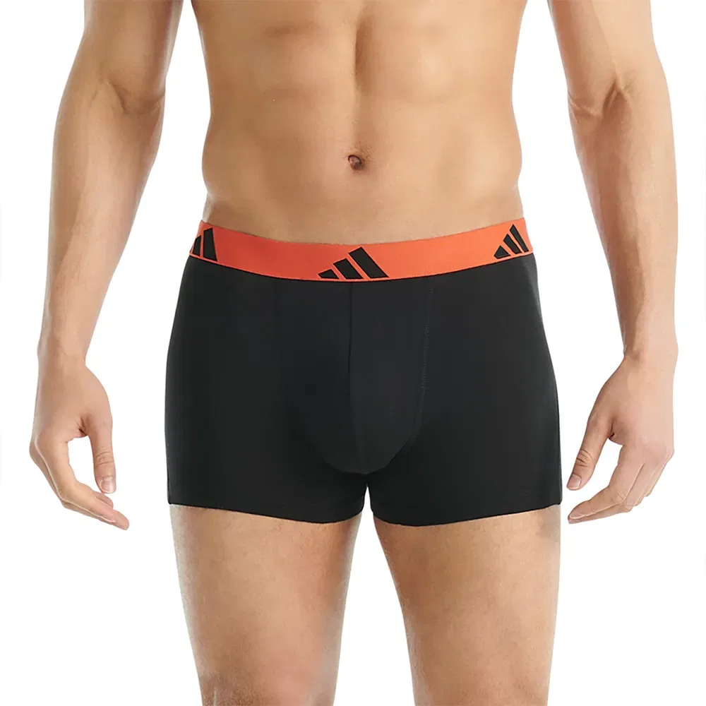 Боксеры Active Flex Cotton, 3 шт, Adidas, черный