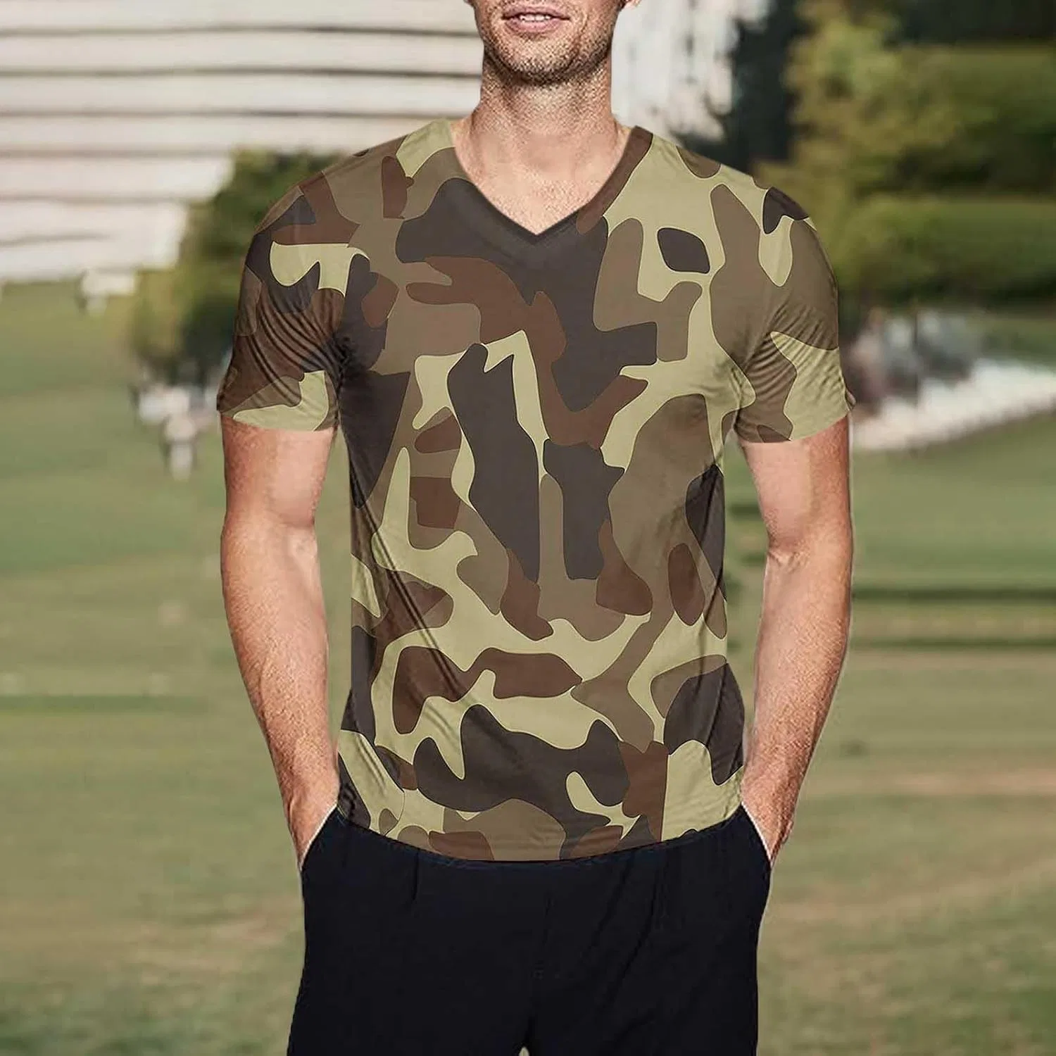 Мужская компрессионная футболка с камуфляжем Miyaomn, Camouflage — фото 2