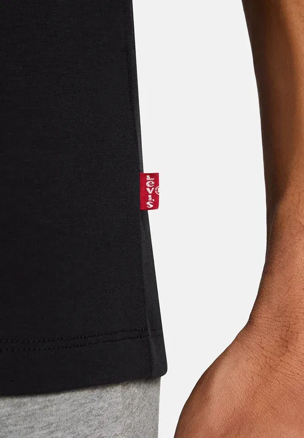 Футболка Levi'S Herren 6-er Pack мужская Herren Unterhemd Rund-Ausschnitt - майка, черный — фото 4